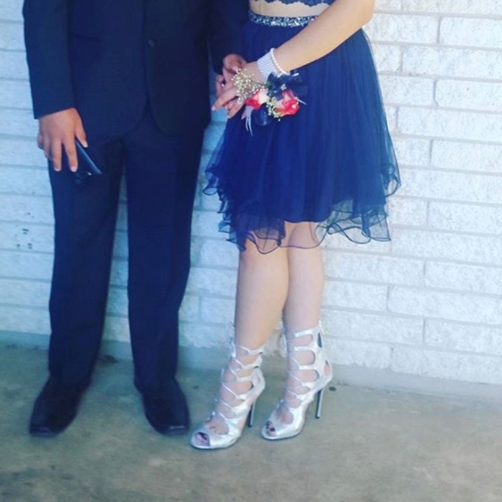 Dark blue prom skirt